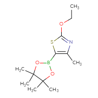 Chemical structure of 2-ethoxy-4-methyl-5-(4,4,5,5-tetramethyl-1,3,2-dioxaborolan-2-yl)-1,3-thiazole - CSSB00011160649