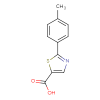 Chemical structure of 2-(4-methylphenyl)-1,3-thiazole-5-carboxylic acid - CSSB00011266554