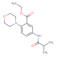 Chemical structure of ethyl 5-(2-methylpropanamido)-2-(morpholin-4-yl)benzoate - CSSB00121617637
