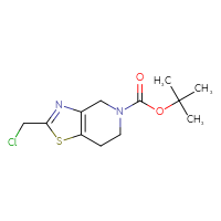 Chemical structure of tert-butyl 2-(chloromethyl)-4H,5H,6H,7H-[1,3]thiazolo[4,5-c]pyridine-5-carboxylate - CSSB00161150475