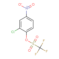 Chemical structure of 2-chloro-4-nitrophenyl trifluoromethanesulfonate - CSSB00010142874