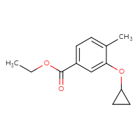 Chemical structure of ethyl 3-cyclopropoxy-4-methylbenzoate - CSSB06655211927
