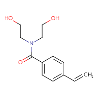 Chemical structure of 4-ethenyl-N,N-bis(2-hydroxyethyl)benzamide - CSSB06487060006