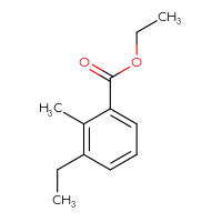 Chemical structure of ethyl 3-ethyl-2-methylbenzoate - CSSB03552234268