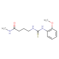 Chemical structure of 4-{[(2-methoxyphenyl)carbamothioyl]amino}-N-methylbutanamide - CSSB21432519954
