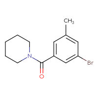 Chemical structure of 1-(3-bromo-5-methylbenzoyl)piperidine - CSSB00006673564
