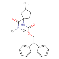 Chemical structure of (9H-fluoren-9-yl)methyl N-[1-(dimethylcarbamoyl)-3-methylcyclopentyl]carbamate - CSSB01150687353