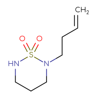 Chemical structure of 2-(but-3-en-1-yl)-1λ⁶,2,6-thiadiazinane-1,1-dione - CSMB00098125834