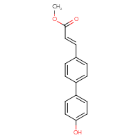 Chemical structure of methyl (2E)-3-{4'-hydroxy-[1,1'-biphenyl]-4-yl}prop-2-enoate - CSSB02531768320