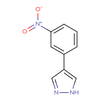 Chemical structure of 4-(3-nitrophenyl)-1H-pyrazole - CSSB00000062965