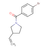 Chemical structure of 1-(4-bromobenzoyl)-3-ethenylpyrrolidine - CSSB00110306539