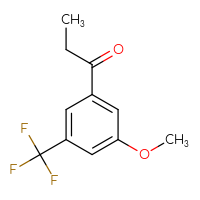 Chemical structure of 1-[3-methoxy-5-(trifluoromethyl)phenyl]propan-1-one - CSSB00010150736