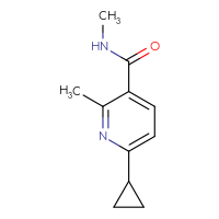 Chemical structure of 6-cyclopropyl-N,2-dimethylpyridine-3-carboxamide - CSSB01991085188