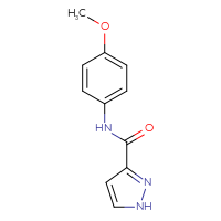 Chemical structure of N-(4-methoxyphenyl)-1H-pyrazole-3-carboxamide - CSSB00000046197