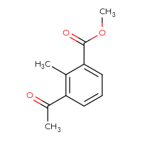 Chemical structure of methyl 3-acetyl-2-methylbenzoate - CSSB00102430518