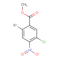 Chemical structure of methyl 2-bromo-5-chloro-4-nitrobenzoate - CSSB00020785533