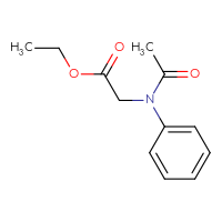 Chemical structure of ethyl 2-(N-phenylacetamido)acetate - CSSB00010983243