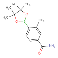 Chemical structure of 3-methyl-4-(4,4,5,5-tetramethyl-1,3,2-dioxaborolan-2-yl)benzamide - CSSB00010045367