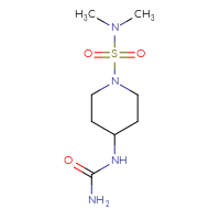Chemical structure of [1-(dimethylsulfamoyl)piperidin-4-yl]urea - CSSB00019744936