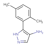 Chemical structure of 5-(2,5-dimethylphenyl)-1H-pyrazol-4-amine - CSSB00103011769