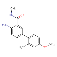 Chemical structure of 4-amino-4'-methoxy-N,2'-dimethyl-[1,1'-biphenyl]-3-carboxamide - CSSB04545802797