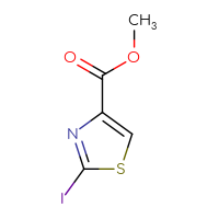 Chemical structure of methyl 2-iodo-1,3-thiazole-4-carboxylate - CSSB00010155568