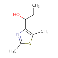 Chemical structure of 1-(2,5-dimethyl-1,3-thiazol-4-yl)propan-1-ol - CSSB00117091948