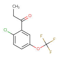 Chemical structure of 1-[2-chloro-5-(trifluoromethoxy)phenyl]propan-1-one - CSSB00010148039