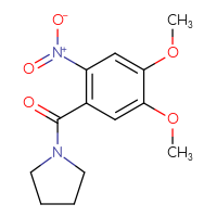 Chemical structure of 1-(4,5-dimethoxy-2-nitrobenzoyl)pyrrolidine - CSSB00044687737