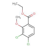 Chemical structure of ethyl 3,4-dichloro-2-methoxybenzoate - CSSB00020635440
