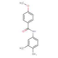Chemical structure of N-(3,4-dimethylphenyl)-4-methoxybenzamide - CSSB00046207379