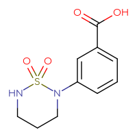 Chemical structure of 3-(1,1-dioxo-1λ⁶,2,6-thiadiazinan-2-yl)benzoic acid - CSSB00137314812