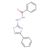 Chemical structure of N'-(4-phenyl-1,3-thiazol-2-yl)benzohydrazide - CSSB00025736435