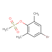 Chemical structure of 4-bromo-2,6-dimethylphenyl methanesulfonate - CSSB02275905631