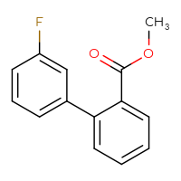 Chemical structure of methyl 3'-fluoro-[1,1'-biphenyl]-2-carboxylate - CSSB00126063071