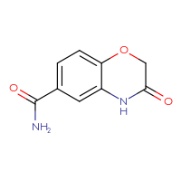 Chemical structure of 3-oxo-3,4-dihydro-2H-1,4-benzoxazine-6-carboxamide - CSSB00103321326