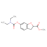 Chemical structure of methyl 6-[(diethylcarbamoyl)oxy]-2,3-dihydro-1-benzofuran-2-carboxylate - CSSB21432560577