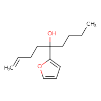 Chemical structure of 5-(furan-2-yl)non-1-en-5-ol - CSSB21246277764