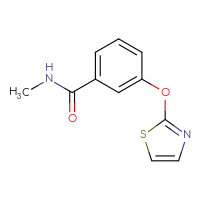 Chemical structure of N-methyl-3-(1,3-thiazol-2-yloxy)benzamide - CSSB00103344053