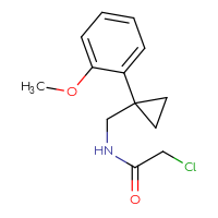Chemical structure of 2-chloro-N-{[1-(2-methoxyphenyl)cyclopropyl]methyl}acetamide - CSSB01998163279