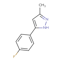 Chemical structure of 5-(4-fluorophenyl)-3-methyl-1H-pyrazole - CSSB00000052245
