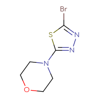 Chemical structure of 4-(5-bromo-1,3,4-thiadiazol-2-yl)morpholine - CSSB00012111909