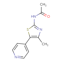 Chemical structure of N-[4-methyl-5-(pyridin-4-yl)-1,3-thiazol-2-yl]acetamide - CSSB00010322350