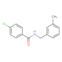 Chemical structure of 4-chloro-N-[(3-methylphenyl)methyl]benzamide - CSSB00026812741