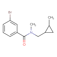 Chemical structure of 3-bromo-N-methyl-N-[(2-methylcyclopropyl)methyl]benzamide - CSSB00011937664