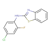 Chemical structure of N-(4-chloro-2-fluorophenyl)-1,3-benzothiazol-2-amine - CSSB00000488738