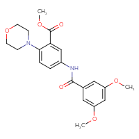 Chemical structure of methyl 5-(3,5-dimethoxybenzamido)-2-(morpholin-4-yl)benzoate - CSSB00121617688