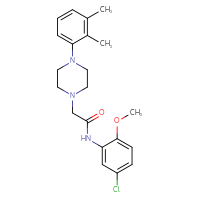 Chemical structure of N-(5-chloro-2-methoxyphenyl)-2-[4-(2,3-dimethylphenyl)piperazin-1-yl]acetamide - CSSB00026152964