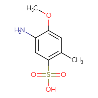 Chemical structure of 5-amino-4-methoxy-2-methylbenzene-1-sulfonic acid - CSSB00009991780