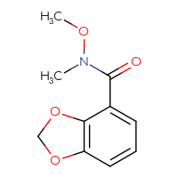 Chemical structure of N-methoxy-N-methyl-2H-1,3-benzodioxole-4-carboxamide - CSSB00103313109